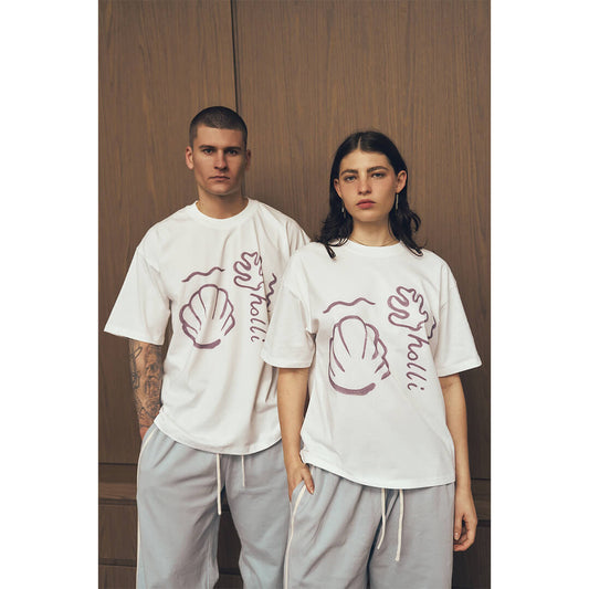Watercolour Tee - front detail his & hers